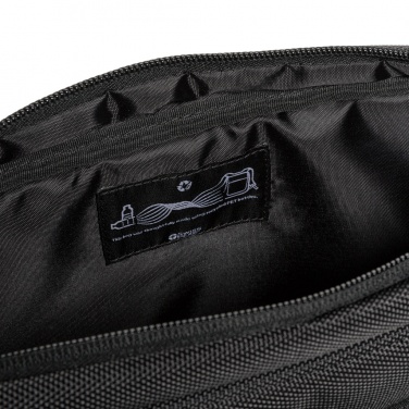 Logo trade business gifts image of: Swiss Peak RPET Voyager RFID 15.6" laptop bag