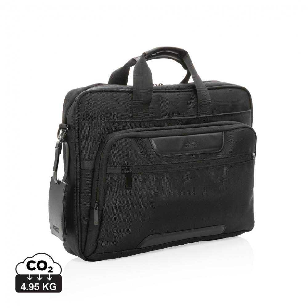 Logo trade promotional giveaways image of: Swiss Peak AWARE™ RPET Voyager 15.6" laptop bag