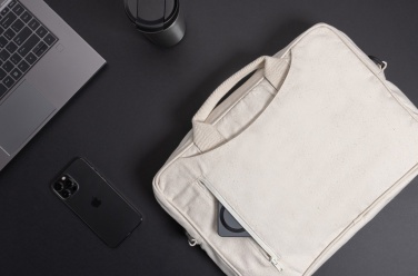 Logotrade advertising product picture of: Laluka AWARE™ recycled cotton 15.4 inch laptop bag