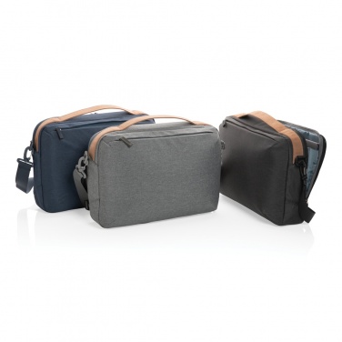 Logotrade advertising products photo of: Impact AWARE™ 300D two tone deluxe 15.6" laptop bag