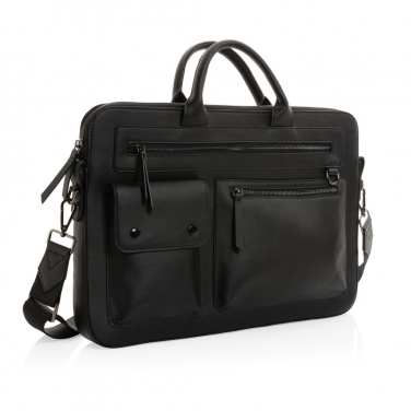 Logo trade promotional giveaways image of: Swiss Peak GRS recycled PU 14 inch laptop bag
