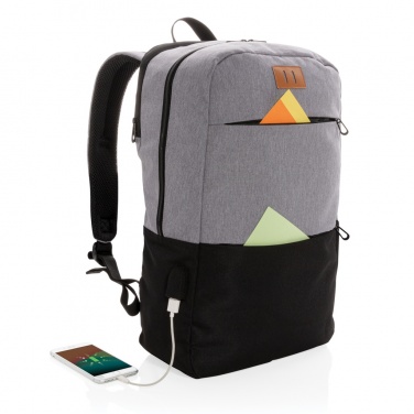 Logotrade corporate gift image of: Modern 15.6" USB & RFID laptop backpack PVC free
