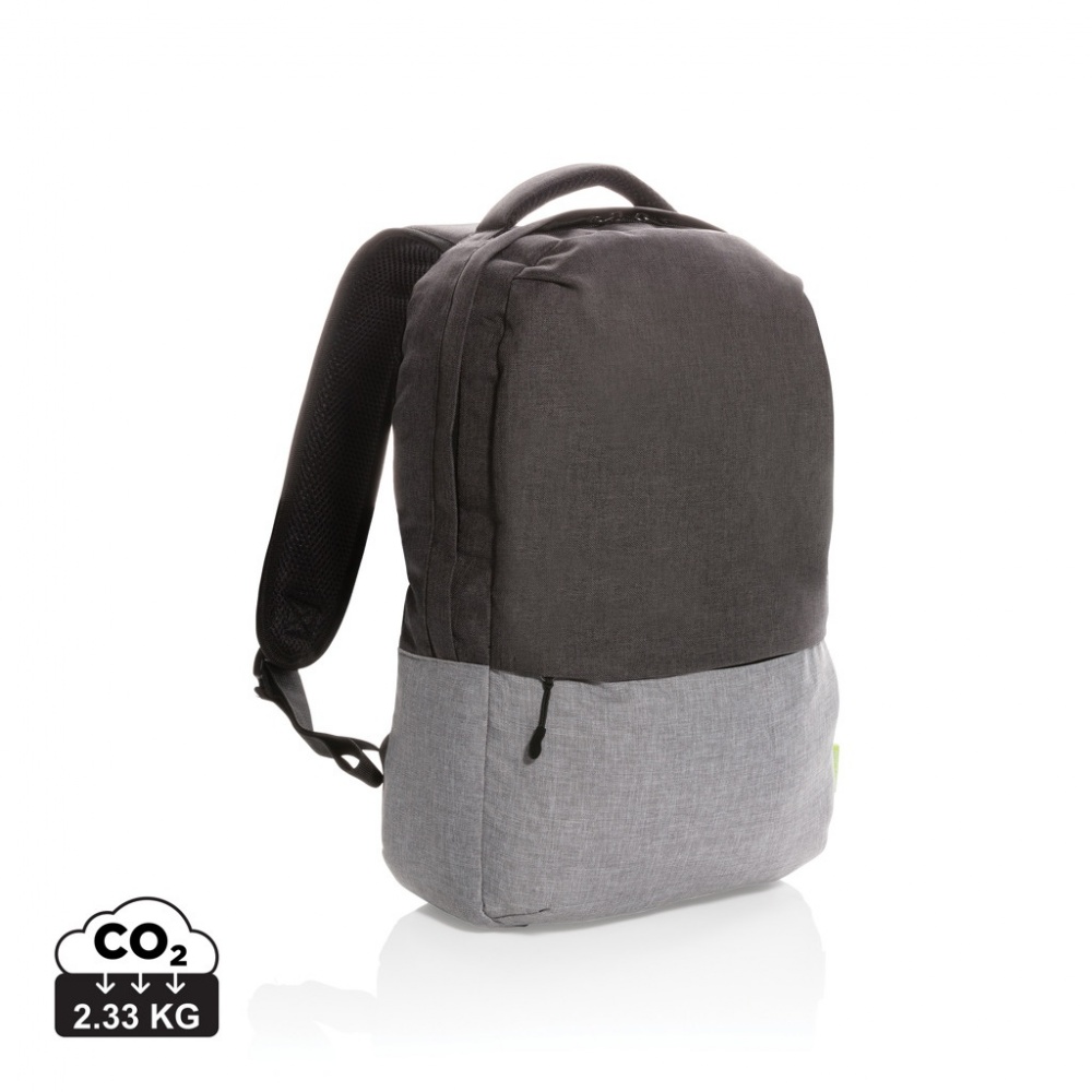 Logotrade promotional merchandise picture of: Duo colour RPET 15.6" RFID laptop backpack PVC free