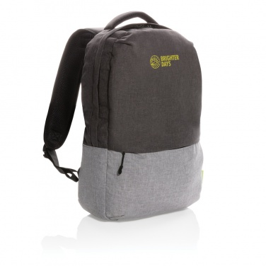Logo trade corporate gift photo of: Duo colour RPET 15.6" RFID laptop backpack PVC free