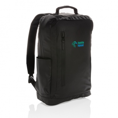 Logo trade promotional giveaway photo of: Fashion black 15.6" laptop backpack PVC free