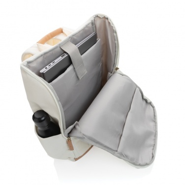Logo trade corporate gift photo of: Impact AWARE™ 16 oz. recycled canvas 15" laptop backpack