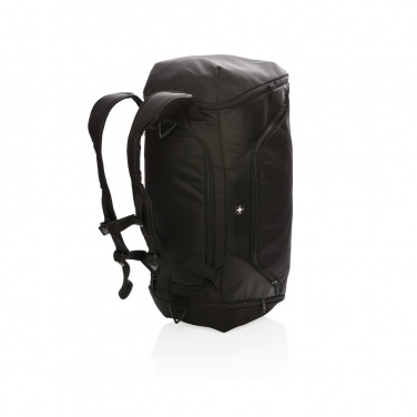 Logo trade promotional giveaways image of: Swiss Peak RFID sports duffel & backpack