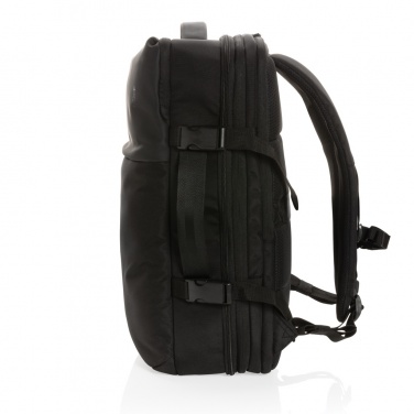 Logo trade promotional merchandise image of: Swiss Peak AWARE™ RPET 15.6' expandable weekend backpack