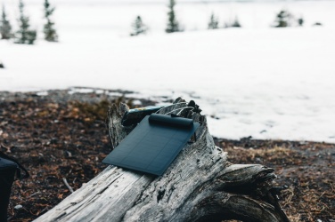 Logo trade corporate gift photo of: Pedro AWARE™ RPET deluxe backpack with 5W solar panel