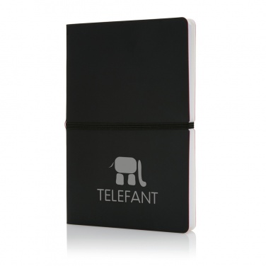Logo trade business gifts image of: Deluxe softcover A5 notebook