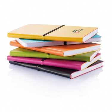 Logo trade promotional gifts image of: Deluxe softcover A5 notebook