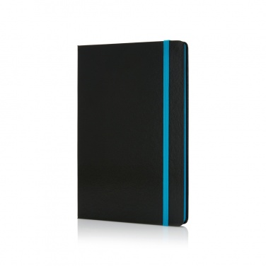 Logo trade promotional gift photo of: Deluxe hardcover A5 notebook with coloured side