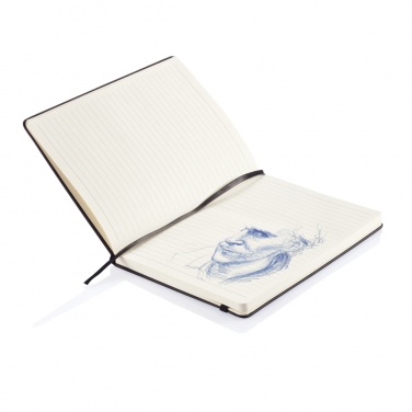 Logo trade promotional merchandise photo of: Deluxe hardcover PU A5 notebook
