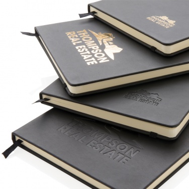 Logo trade business gift photo of: Deluxe hardcover PU A5 notebook