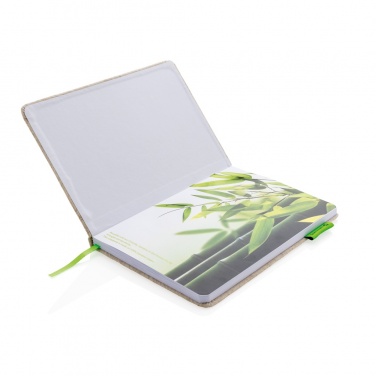Logo trade promotional items image of: A5 jute notebook