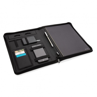 Logotrade promotional product picture of: Air 5W wireless charging portfolio A4 w/ 5000 mAh powerbank