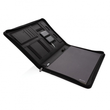 Logo trade promotional products picture of: Air 5W wireless charging portfolio A4 w/ 5000 mAh powerbank