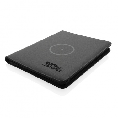 Logotrade corporate gift picture of: Air 5W wireless charging portfolio A4 w/ 5000 mAh powerbank