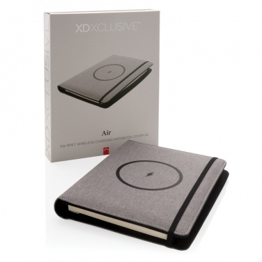 Logotrade promotional gifts photo of: Air 5W wireless charging notebook with 5000mAh powerbank