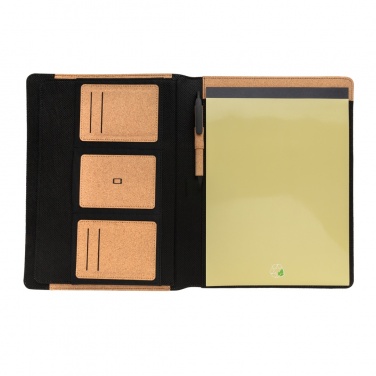 Logo trade business gifts image of: Deluxe cork portfolio A4 with pen