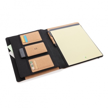 Logo trade corporate gifts picture of: Deluxe cork portfolio A4 with pen