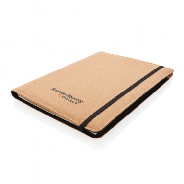Logo trade advertising product photo of: Deluxe cork portfolio A4 with pen
