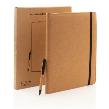 Logotrade business gifts photo of: Deluxe cork portfolio A4 with pen