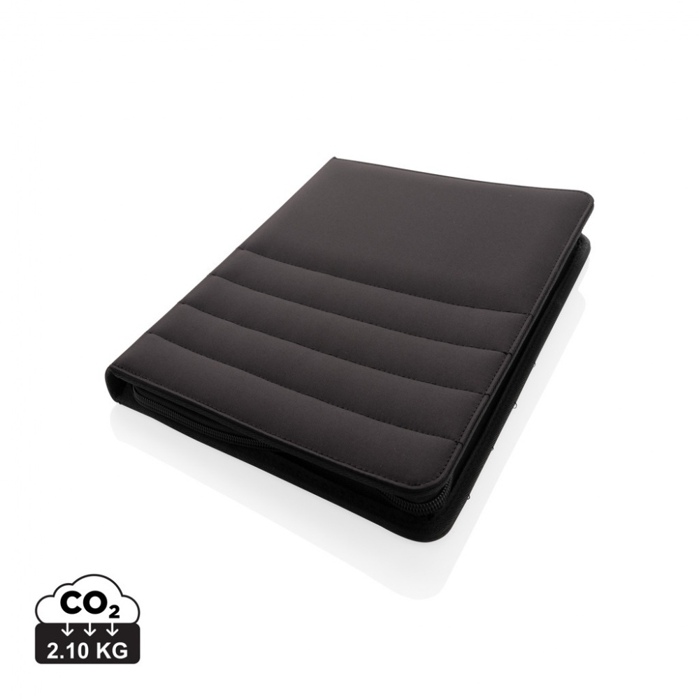 Logotrade promotional item image of: Impact AWARE™ RPET A4 portfolio with zipper