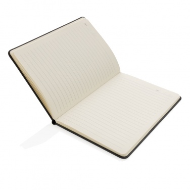 Logotrade promotional item image of: Deluxe hardcover PU notebook A5 with phone and pen holder