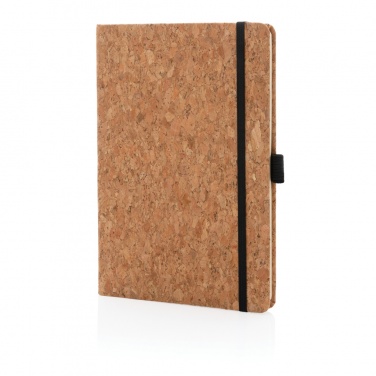 Logo trade business gifts image of: Cork hardcover notebook A5