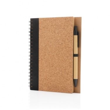 Logotrade promotional gift image of: Cork spiral notebook with pen