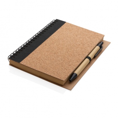 Logotrade promotional product image of: Cork spiral notebook with pen
