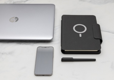 Logo trade advertising products picture of: Artic Magnetic 10W wireless charging A5 notebook