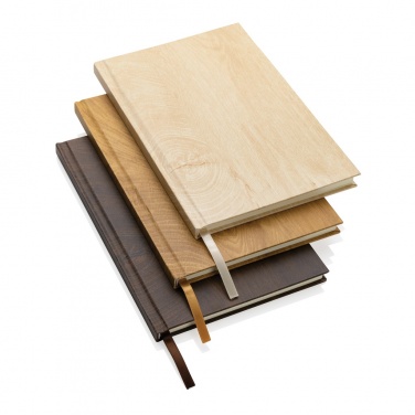 Logo trade advertising products image of: Kavana wood print A5 notebook