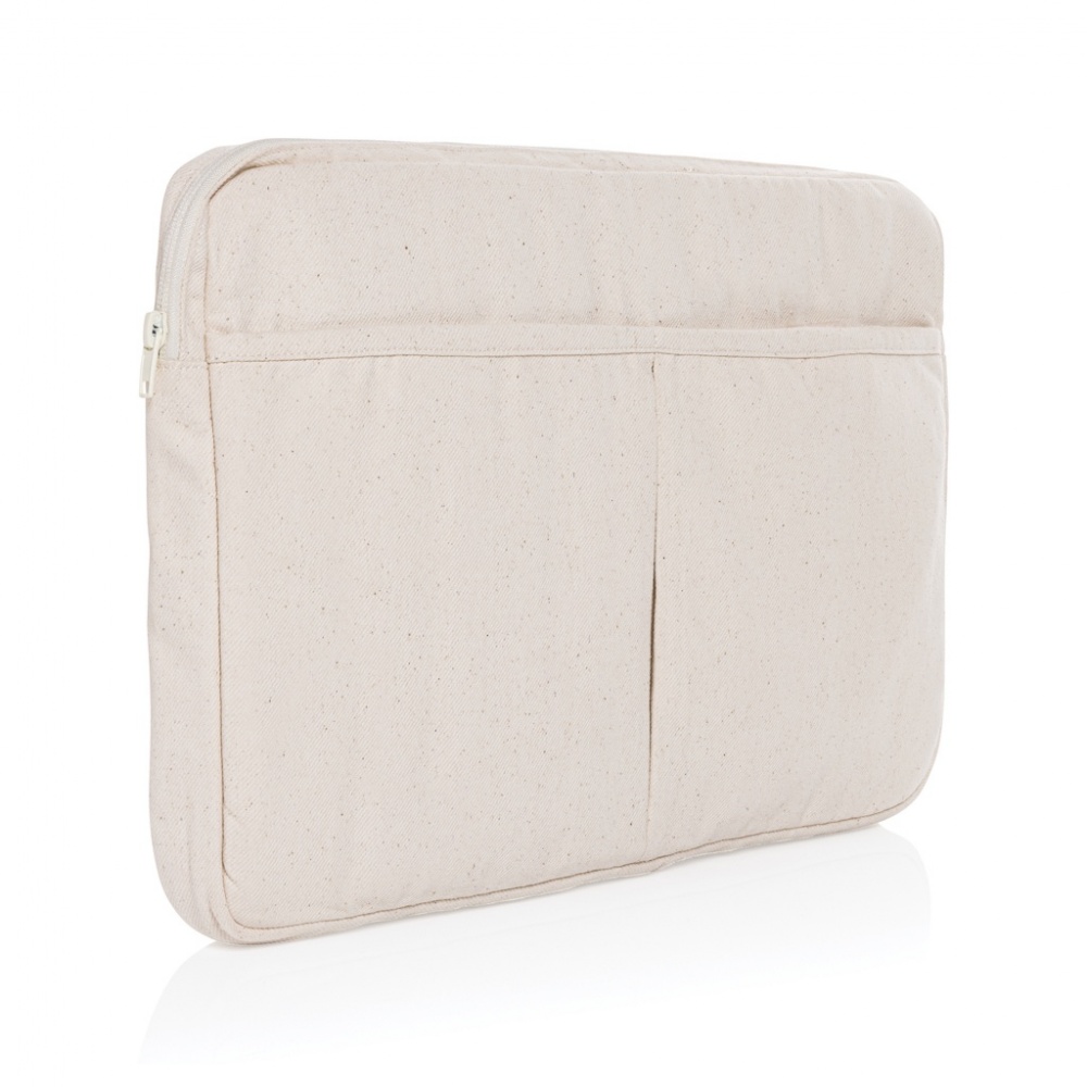 Logotrade advertising products photo of: Laluka AWARE™ recycled cotton 15.6 inch laptop sleeve