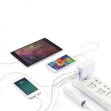 Logotrade promotional gift picture of: Travel plug with 4 USB ports