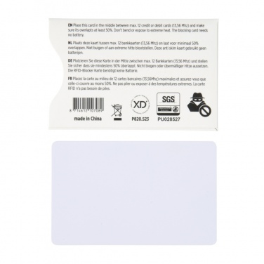 Logotrade advertising product image of: Anti-skimming RFID shield card with active jamming chip