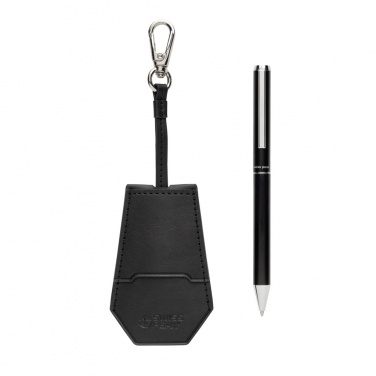 Logo trade promotional products image of: SP Tula RCS certified recycled PU key holder and pen set