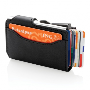 Logotrade business gifts photo of: Standard aluminium RFID cardholder with PU wallet