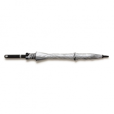 Logo trade business gift photo of: 27” Hurricane storm umbrella