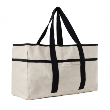 Logo trade promotional gift photo of: VINGA Volonne AWARE™ recycled canvas beach bag