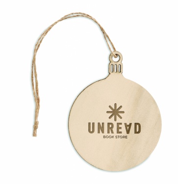 Logotrade promotional item image of: Wooden Tree bauble hanger