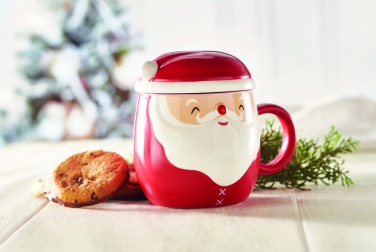 Logotrade promotional item image of: Ceramic mug with lid 370 ml