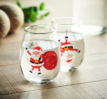 Logo trade promotional gift photo of: Set of 2 Christmas glasses