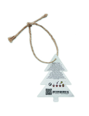 Logo trade business gifts image of: Seed paper Xmas ornament