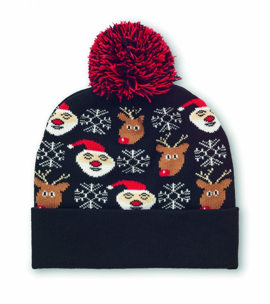 Logo trade business gifts image of: Christmas knitted beanie