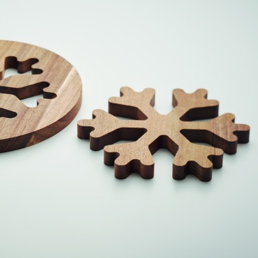 Logotrade promotional item picture of: Acacia wooden pot holders set