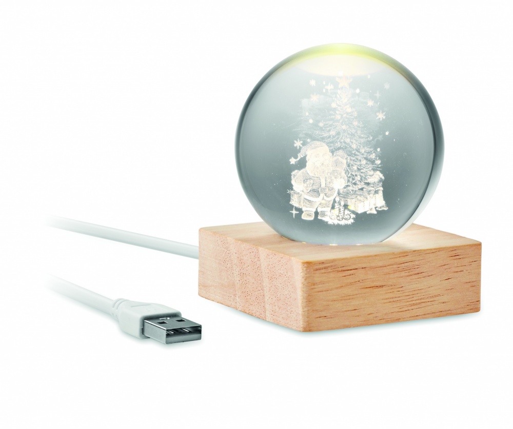 Logo trade promotional gifts picture of: Christmas LED crystal ball