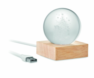 Logo trade promotional giveaways picture of: Christmas LED crystal ball
