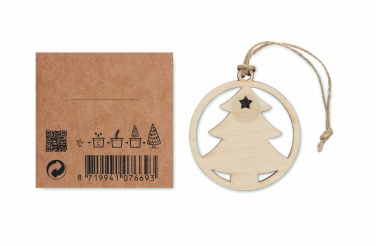 Logo trade promotional items image of: Wooden tree shape hanger